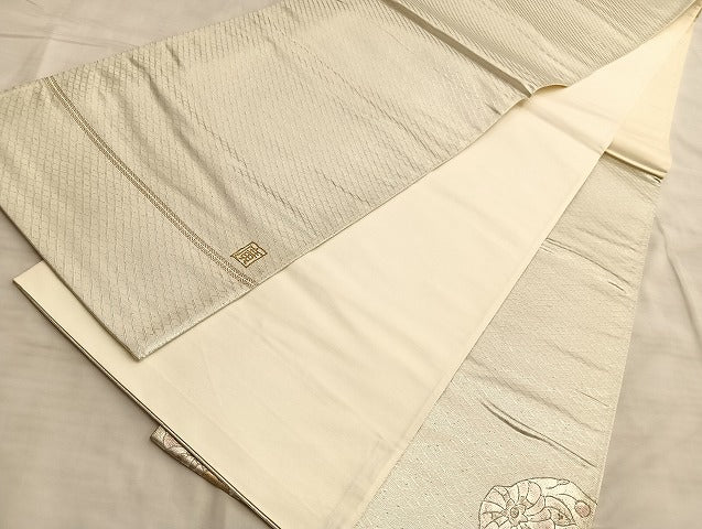 平和屋着物●太鼓柄袋帯 作家物 辻が花 金彩 正絹 逸品 BAAL2184du