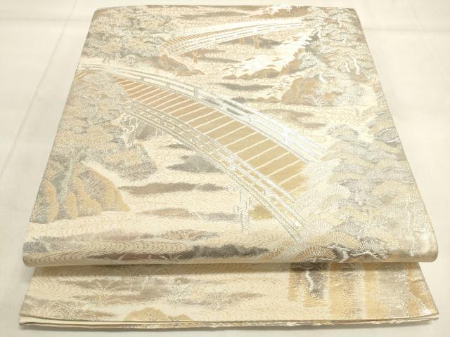 平和屋着物◎六通柄袋帯 京洛錦 金銀糸 二重引箔 正絹 逸品 DAAK8171bc