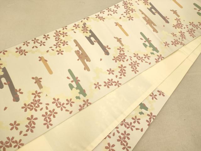 平和屋着物◎六通柄京袋帯 エ霞舞桜文 AAAP6053fw