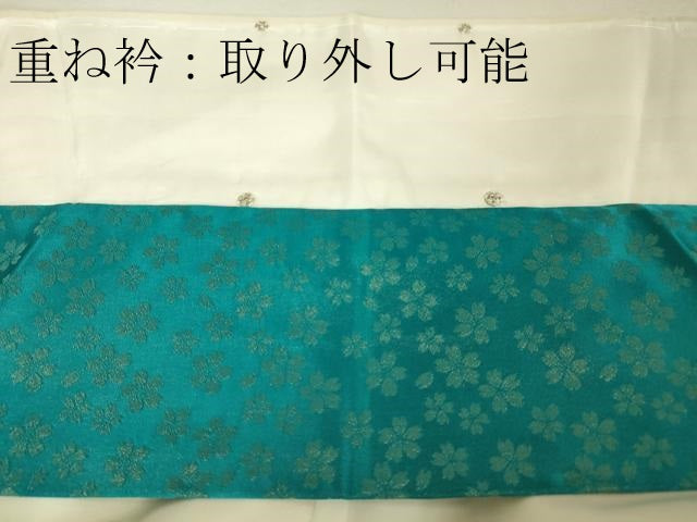 平和屋本店■極上 訪問着 正倉院花文 象牙色地 銀彩 逸品 DZAA3922kh5