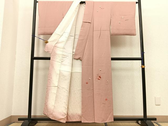 平和屋着物■豪華色留袖 総刺繍 貝桶吹き寄せ文 金糸 鬼しぼ縮緬 正絹 逸品 BAAQ7844yt