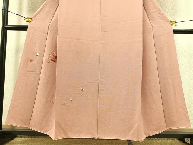 平和屋着物■豪華色留袖 総刺繍 貝桶吹き寄せ文 金糸 鬼しぼ縮緬 正絹 逸品 BAAQ7844yt