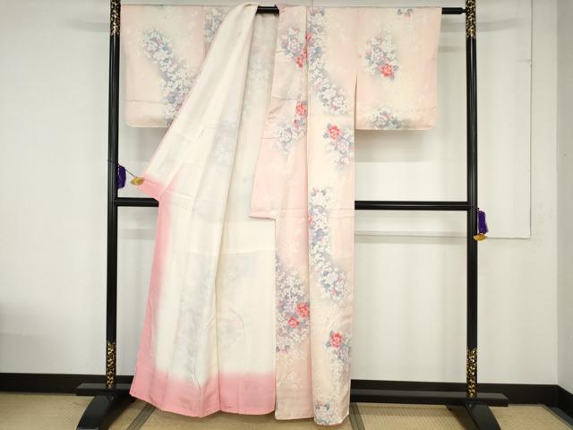 平和屋着物■上質な小紋 草花文 正絹 逸品 AAAR5242ru