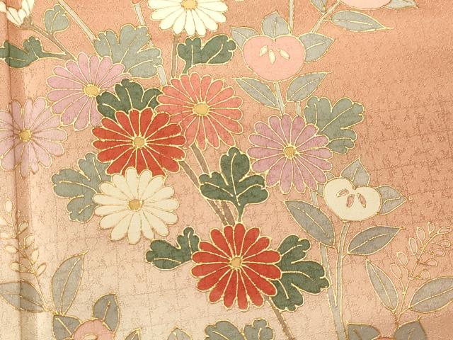 平和屋着物■訪問着 霞枝花文 暈し染め 金彩 正絹 逸品 CAAO8509id