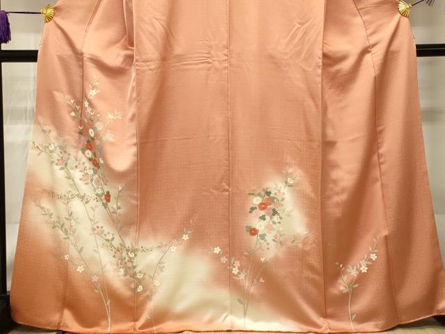 平和屋着物■訪問着 霞枝花文 暈し染め 金彩 正絹 逸品 CAAO8509id