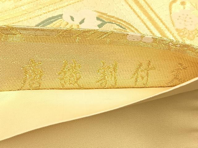 平和屋着物■六通柄袋帯 唐織割付文 金糸 正絹 逸品 BAAQ4293du