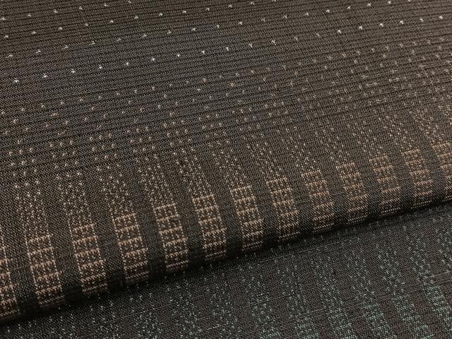 平和屋着物■付下げ 紬地 横段文 正絹 逸品 BAAQ5751yc