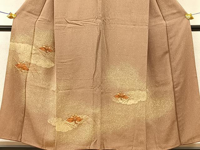 平和屋着物■豪華色留袖 総刺繍 芝草花文 たたき染め 正絹 逸品 BAAR0131jr
