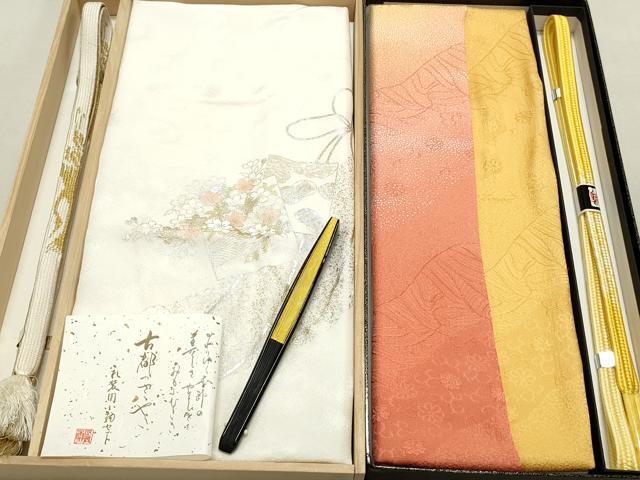 平和屋本店■和装小物 帯揚げ・帯締めセット2点 逸品 未使用 DZAA10506kh5