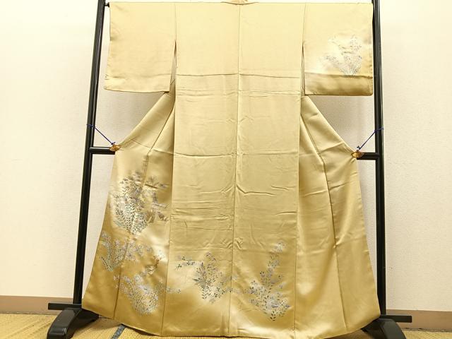 平和屋着物□訪問着 束ね熨斗花文 暈し染め 金銀彩 正絹