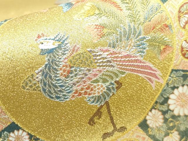 平和屋着物●西陣 長嶋成織物 ながしま帯 太鼓柄袋帯 唐織 異国陶器文 本金箔 瀞金錦 正絹 逸品 DAAP1631ic