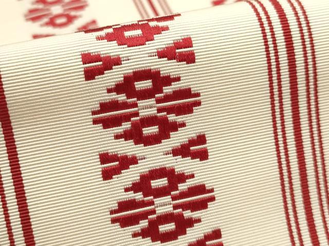 平和屋着物●本場筑前博多織 八寸名古屋帯 献上 正絹 逸品 DAAP1797ic