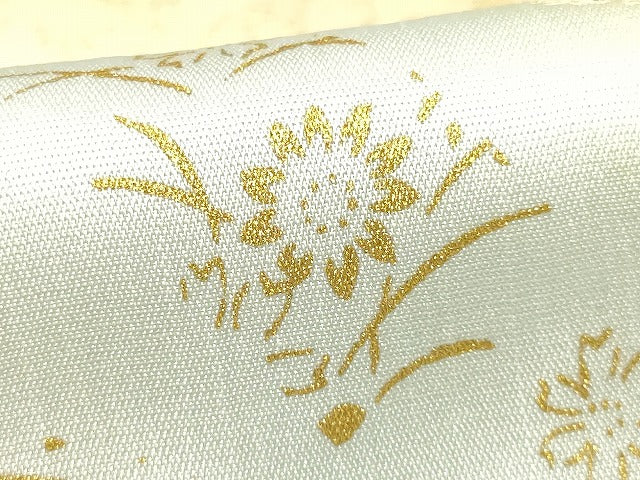 平和屋着物●和装小物 帯締め・帯揚げセット 草花文 高麗組 暈し染め 金糸 金彩 逸品 未使用 AAAS2708ay