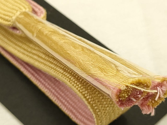 平和屋着物●和装小物 帯締め・帯揚げセット 流水花文 高麗組 暈し染め 金銀糸 逸品 未使用 AAAS2713ay