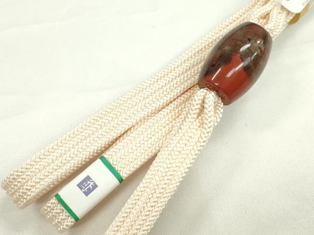 平和屋本店■和装小物 帯締め・帯揚げセット 京組み紐 天然石 逸品 未使用 CXAA0345s5