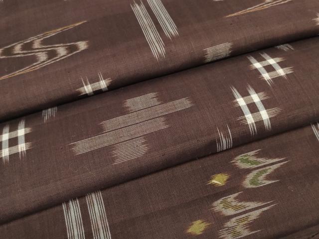 平和屋着物●本場琉球絣 紬 綿琉球 反物 着尺 逸品 未使用 DAAQ1276zzz