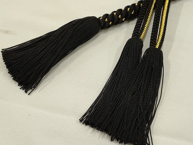 平和屋着物●和装小物 振袖用帯締め 装飾 つまみ細工 金糸 撚り房 逸品 AAAS2847ay