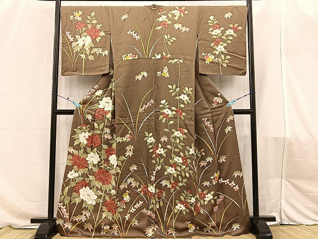 平和屋着物□訪問着 枝花文 正絹 逸品 BAAQ4832du