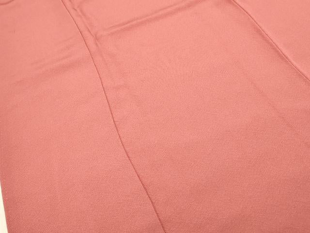 平和屋着物●上質な色無地 銀朱色 正絹 逸品 DAAP9869op