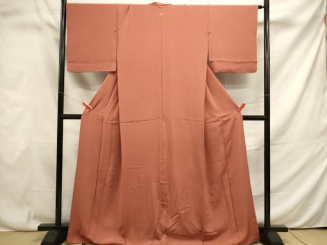 平和屋着物●上質な色無地 雀茶色 正絹 逸品 DAAP9884op
