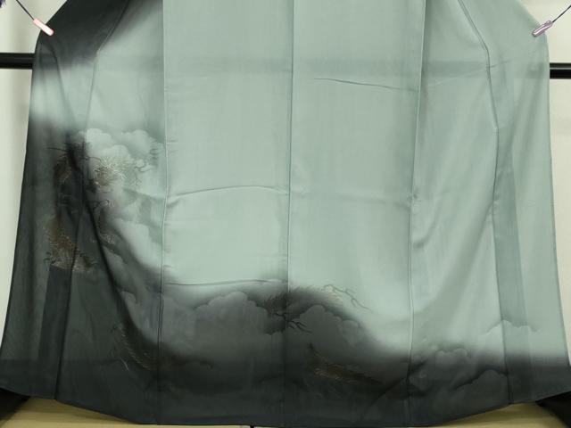 平和屋本店■極上 訪問着 無双 紗袷 紗×絽 螺鈿 龍 暈し染め 金彩 逸品 DZAA0617kh5
