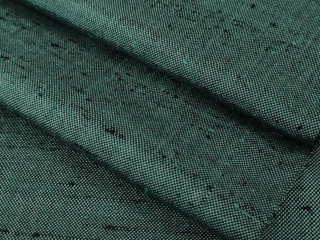 平和屋本店○希少 ざざんざ織 伊兵衛織 単衣 藍色地 逸品