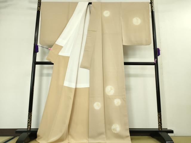 平和屋本店●極上 皇室献上作家 北出与三郎 訪問着 雪輪重ね 蛍暈し 肌色地 金糸 逸品 DZAA1850kh5