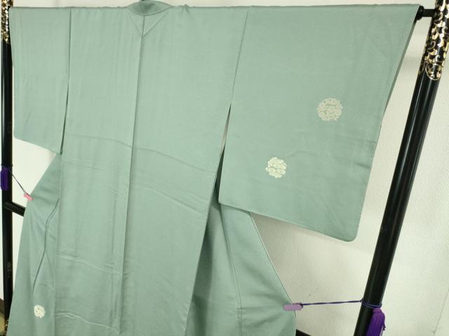 平和屋本店●極上 山口美術織物 皇室 伊勢神宮御用 西陣織 訪問着 唐織 花丸文 金銀糸 ウォーターグリーン色地 逸品 DZAA2622kh5