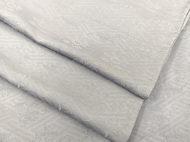 平和屋着物▽上質な色無地 単衣 紗綾形花地紋 藤色 正絹 逸品 未使用 BAAS7677ui