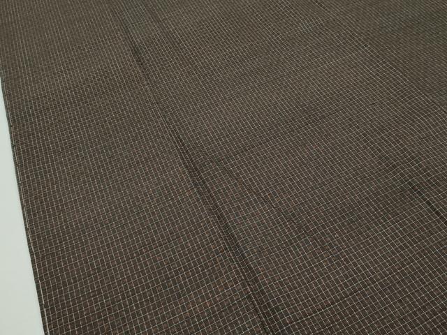平和屋本店●極上 国指定重要無形文化財 本場久米島紬 山川信作 手織 男性 アンサンブル 証紙付き 逸品 未使用 CZAA2220s5