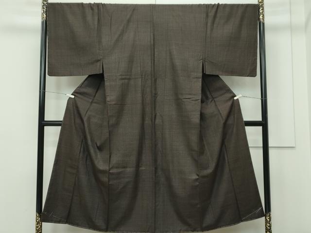 平和屋本店●極上 国指定重要無形文化財 本場久米島紬 山川信作 手織 男性 アンサンブル 証紙付き 逸品 未使用 CZAA2220s5