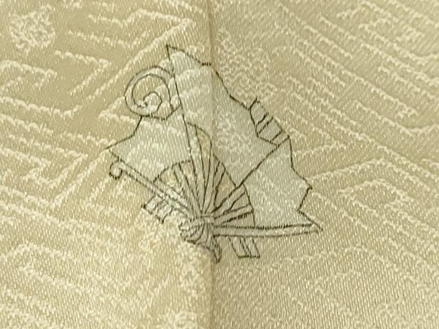 平和屋本店■極上 皇室献上作家 藤井寛 訪問着 駒刺繍 雲重ね 薄卵色地 金彩 三越扱い 逸品 DZAA4992kh5