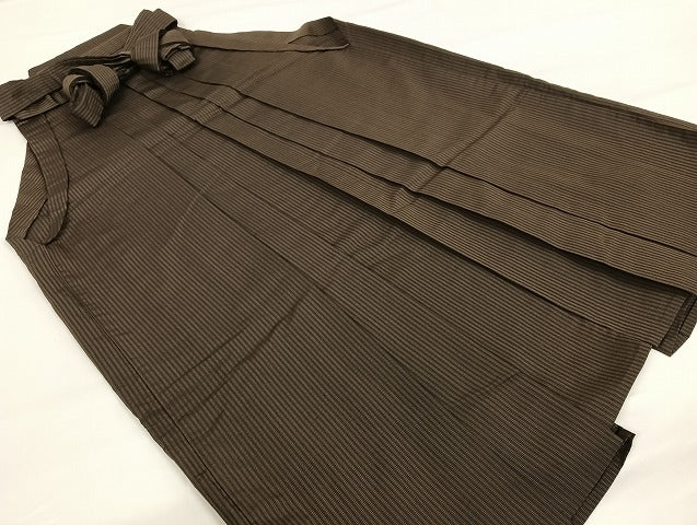 平和屋着物●男性 行灯袴 縞 正絹 逸品 AAAT0526zg