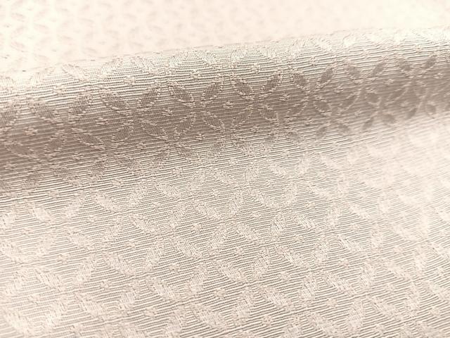 平和屋着物▽上質な色無地 単衣 七宝地紋 枯野色 正絹 逸品 BAAS7893yc