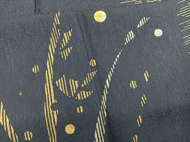 平和屋着物▽訪問着 単衣 駒刺繍 流水花文 暈し染め 金銀彩 正絹 逸品 BAAS8321hv