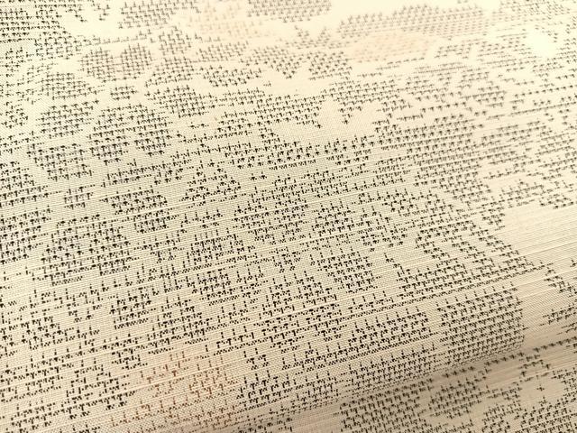 平和屋着物▽上質な紬 単衣 雲取り風景花文 正絹 逸品 BAAS8012yc