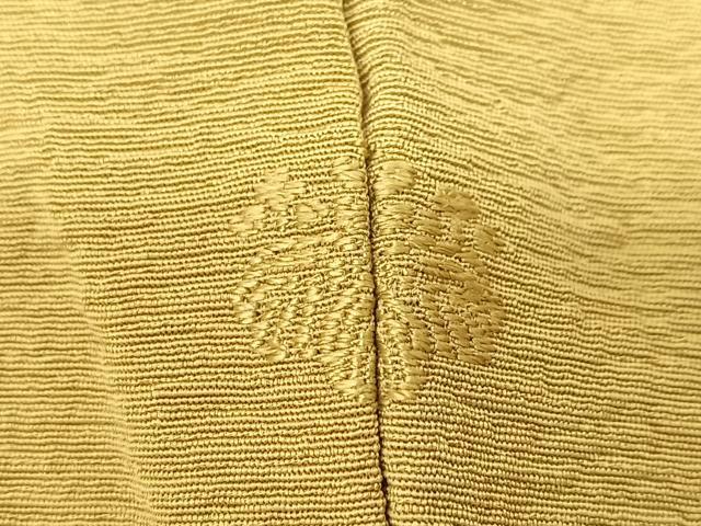 平和屋着物▽上質な色無地 単衣 抹茶色 正絹 逸品 BAAS8052yc