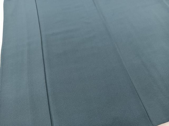 平和屋着物▽上質な色無地 単衣 錆御納戸色 正絹 逸品 BAAS8056yc