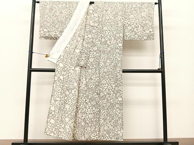 平和屋着物▽上質な小紋 単衣 辻が花 正絹 逸品 BAAS8062yc