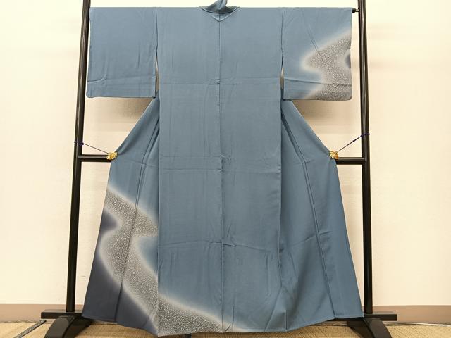 平和屋着物▽訪問着 単衣 流線文 暈し染め 正絹 逸品 BAAS8066yc