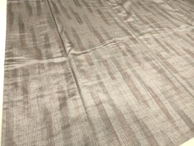平和屋着物▽上質な紬 単衣 霞斜線文 正絹 逸品 DAAQ4480az