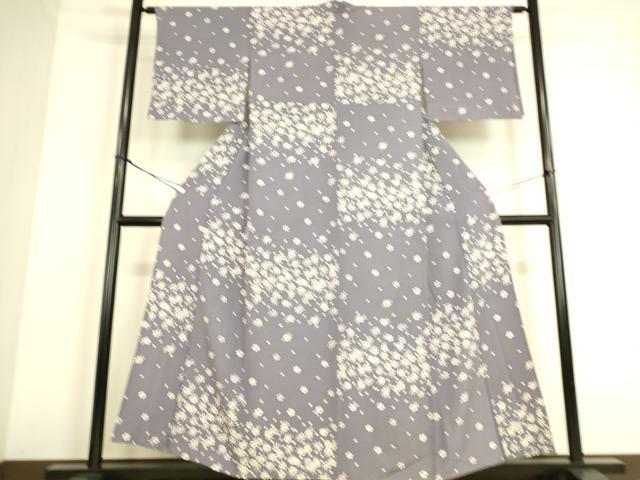 平和屋着物▽上質な小紋 単衣 舞桜文 正絹 逸品 DAAS0038az