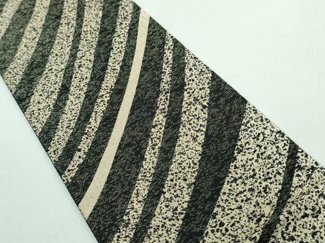 平和屋本店●極上 男性 両面 角帯 斜線文 金通し地 逸品 DZAA5424kh5