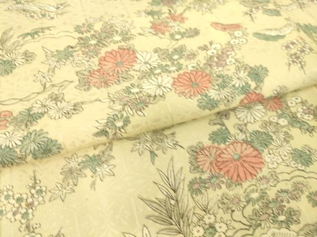 平和屋着物▽上質な小紋 単衣 吉祥花尽くし 正絹 逸品 DAAS0100az