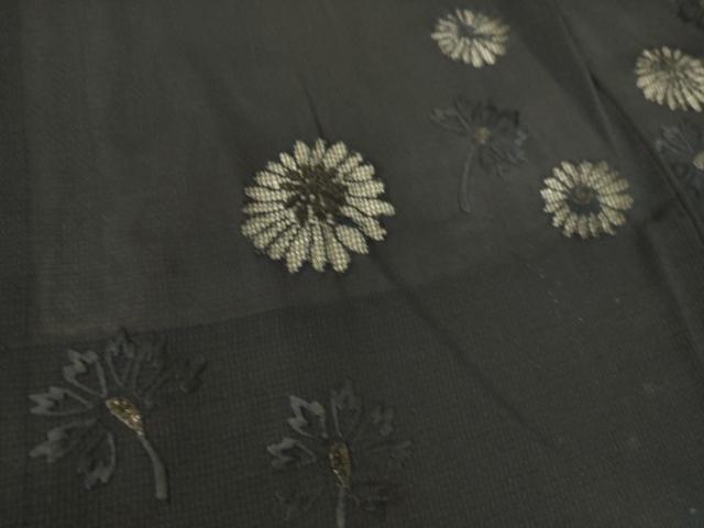 平和屋着物▽羽織 スリーシーズン 春夏秋 塵除け 舞葉紋紗 紺色 DAAS0110az