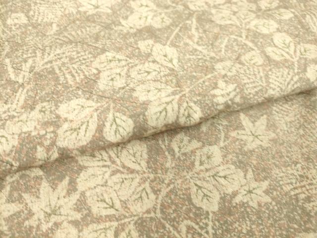 平和屋着物▽上質な小紋 単衣 草葉文 正絹 逸品 DAAS0094az