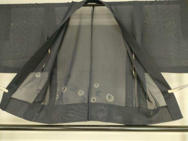 平和屋着物▽羽織 スリーシーズン 春夏秋 塵除け 舞葉紋紗 紺色 DAAS0110az
