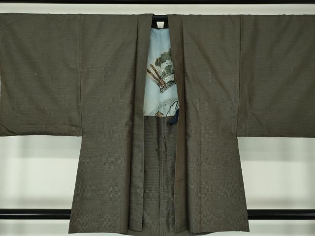 平和屋着物●男性 本場大島紬 アンサンブル 80亀甲 総詰め 正絹 逸品 DAAS3088ps