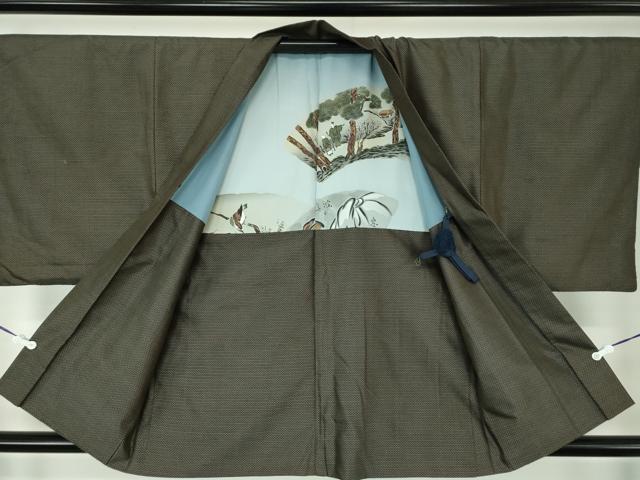 平和屋着物●男性 本場大島紬 アンサンブル 80亀甲 総詰め 正絹 逸品 DAAS3088ps