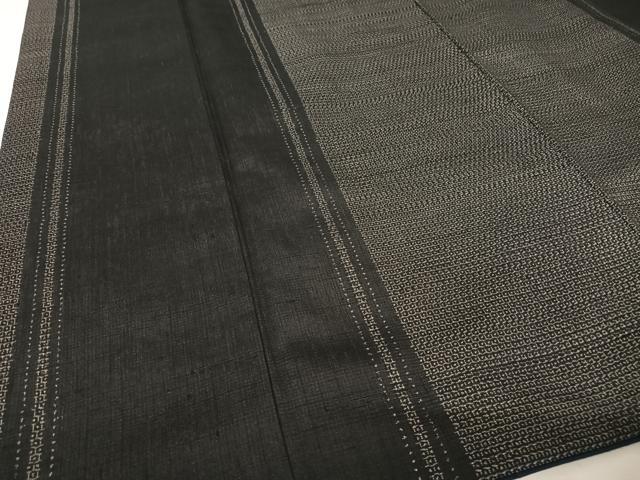平和屋着物●結城紬 100亀甲 間道 正絹 逸品 AAAU0016np